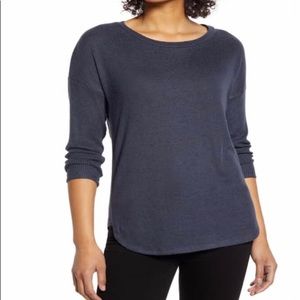 Babeau Cozy Rib Contrast Sweater. Medium